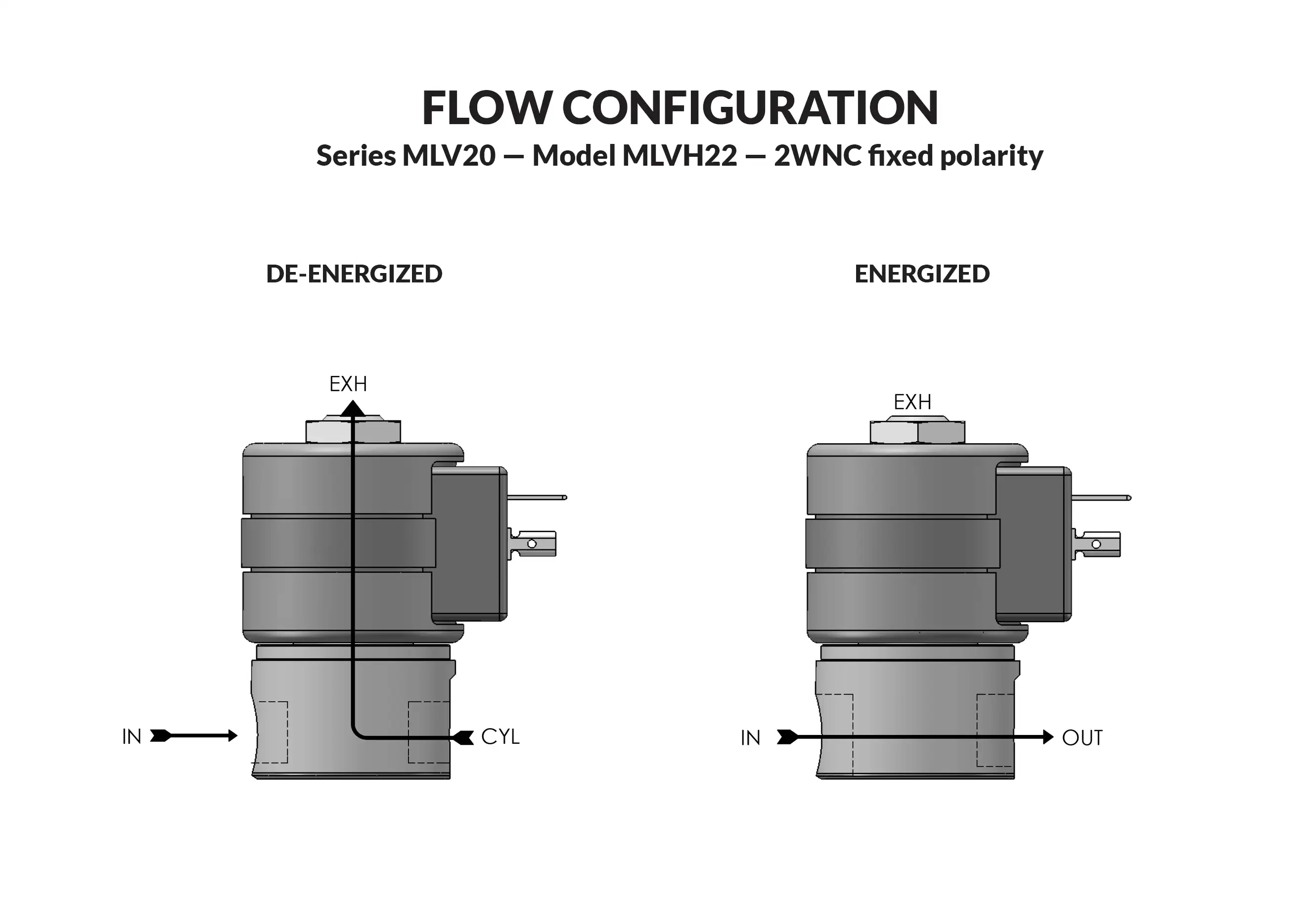 Series 20 Model MLVH22 (FIXED POLARITY) flow diagram