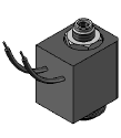 Technical drawing — MODEL O153 3-WAY EXHAUST TO ATMOSPHERE MOLDED WITH LEADS