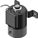 Technical drawing — MODEL 22 1/8-27 NPT 2WNC GROMMET/BRACKET WITH LEADS