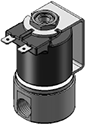 Technical drawing — MODEL 23 1/4-18 NPT 3WNC EXHAUST TO ATMOSPHERE YOKE WITH SPADE TERMINALS