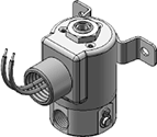 Technical drawing — MODEL 23 METERING 3WNC EXHAUST TO ATMOSPHERE CONDUIT/BRACKET CONNECTION