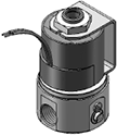 Technical drawing — MODEL 23 METERING 3WNC EXHAUST TO ATMOSPHERE MOLDED COIL WITH YOKE