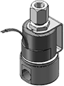 Technical drawing — MODEL 23 1/4-18 NPT 3WNC PIPED EXHAUST YOKE WITH LEADS