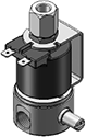 Technical drawing — MODEL 23 MANUAL OVERRIDE 3WNC PIPED EXHAUST YOKE WITH SPADES