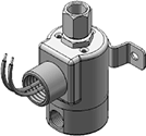 Technical drawing — MODEL 25 1/4-18 NPT 3-WAY DIRECTIONAL CONTROL CONDUIT/BRACKET CONNECTION