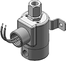 Technical drawing — MODEL 25 1/8-27 NPT 3-WAY DIRECTIONAL CONTROL CONDUIT/BRACKET CONNECTION