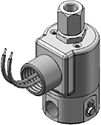 Technical drawing — MODEL 25 METERING 3-WAY DIRECTIONAL CONTROL CONDUIT COIL CONNECTION