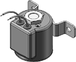 Technical drawing — MODEL O22 2WNC GROMMET/BRACKET HOUSING WITH LEADS