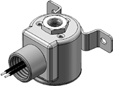 Technical drawing — MODEL O23 3WNC EXHAUST TO ATMOSPHERE GROMMET/BRACKET HOUSING WITH LEADS