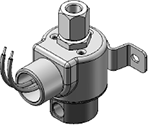Technical drawing — MODEL 33 1/8-27 NPT 3WNC PIPED EXHAUST CONDUIT/BRACKET CONNECTION