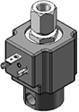 Technical drawing — MODEL 34 1/8-27 NPT 3WNO DIN STYLE COIL