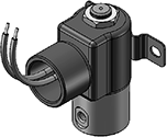 Technical drawing — 10-32 PORTS 2WNC CONDUIT/BRACKET CONNECTION