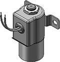Technical drawing — BODY OPTION "E" 2WNC GROMMET/BRACKET WITH LEADS