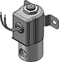 Technical drawing — BODY OPTION "O" 2WNC GROMMET/BRACKET WITH LEADS