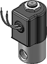 Technical drawing — METERED BODY 2WNC GROMMET WITH LEADS