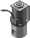 Technical drawing — BODY OPTION "R" 2WNC YOKE WITH LEADS