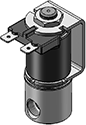 Technical drawing — BODY OPTION "O" 2WNC YOKE WITH SPADE TERMINALS