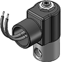 Technical drawing — BODY OPTION "O" 3WNC EXHAUST TO ATMOSPHERE CONDUIT CONNECTION