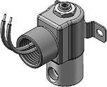 Technical drawing — BODY OPTION "O" 3WNC EXHAUST TO ATMOSPHERE CONDUIT/BRACKET CONNECTION