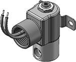 Technical drawing — METERED BODY 3WNC EXHAUST TO ATMOSPHERE CONDUIT/BRACKET CONNECTION