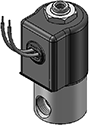 Technical drawing — BODY OPTION "R" 3WNC EXHAUST TO ATMOSPHERE GROMMET WITH LEADS