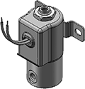 Technical drawing — 10-32 PORTS 3WNC EXHAUST TO ATMOSPHERE GROMMET/BRACKET WITH LEADS