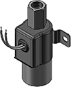 Technical drawing — BODY OPTION "E" 3WNC EXHAUST TO ATMOSPHERE GROMMET/BRACKET WITH LEADS