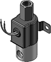 Technical drawing — METERED BODY 3WNC PIPED EXHAUST GROMMET/BRACKET WITH LEADS