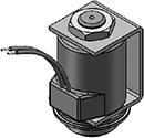 Technical drawing — MODEL OLLW52 2WNC YOKE WITH LEADS