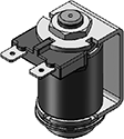 Technical drawing — MODEL OLLW52 2WNC YOKE WITH SPADE TERMINALS