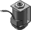 Technical drawing — MODEL OLLW53 3WNC EXHAUST TO ATMOSPHERE YOKE WITH LEADS