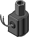 Technical drawing — MODEL OLLW53 3WNC PIPED EXHAUST GROMMET HOUSING WITH LEADS