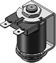 Technical drawing — MODEL OLW52 2WNC YOKE WITH SPADE TERMINALS