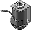Technical drawing — MODEL OLW53 3WNC EXHAUST TO ATMOSPHERE YOKE WITH LEADS