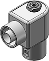 Technical drawing — 10-32 BODY PORTS 3WNC EXHAUST TO ATMOSPHERE CONDUIT CONNECTION