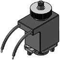 Technical drawing — MODEL O583 3WNC EXHAUST TO ATMOSPHERE MOLDED COIL WITH LEADS