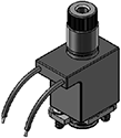 Technical drawing — MODEL O583 PIPED EXHAUST 3WNC MOLDED COIL WITH LEADS