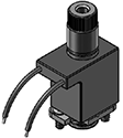 Technical drawing — MODEL O584 3WNO MOLDED COIL WITH LEADS