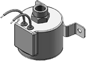 Technical drawing — MODEL O71 2WNO GROMMET/BRACKET WITH LEADS
