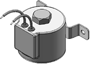 Technical drawing — MODEL O72 2WNC GROMMET/BRACKET HOUSING WITH LEADS