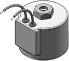 Technical drawing — MODEL O73 3WNC EXHAUST TO ATMOSPHERE GROMMET HOUSING WITH LEADS