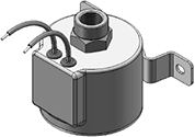 Technical drawing — MODEL O75 3-WAY DIRECTIONAL CONTROL GROMMET/BRACKET HOUSING WITH LEADS
