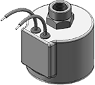 Technical drawing — MODEL O76 3-WAY MULTI-PURPOSE GROMMET HOUSING WITH LEADS