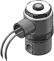 Technical drawing — MODEL E22 1/4-18 NPT 2WNC EXPLOSION PROOF
