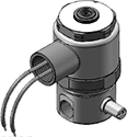 Technical drawing — MODEL E23 MANUAL OVERRIDE 3WNC EXHAUST TO ATMOSPHERE EXPLOSION PROOF