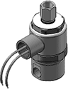 Technical drawing — MODEL E23 1/4-18 NPT 3WNC PIPED EXHAUST EXPLOSION PROOF