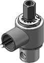 Technical drawing — MODEL E53 METERED BODY 3WNC PIPED EXHAUST EXPLOSION PROOF