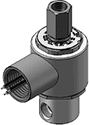 Technical drawing — MODEL ELL53 BODY OPTION "O" 3WNC PIPED EXHAUST EXPLOSION PROOF