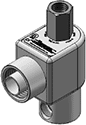 Technical drawing — MODEL ELW53 BODY OPTION "R" 3WNC PIPED EXHAUST EXPLOSION PROOF