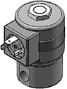 Technical drawing — MODEL 22 1/8-27 NPT 2WNC MAGNETIC LATCHING DIN STYLE COIL